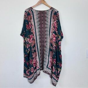 Angie Floral Kimono Duster Cardigan 3X